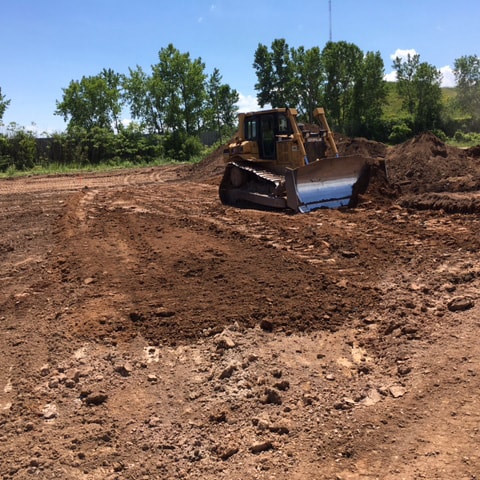 Construction Machine on Dirt